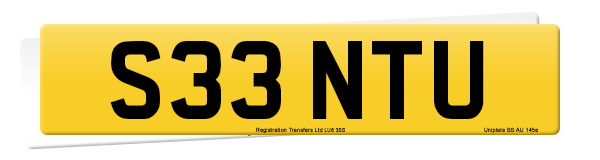Registration number S33 NTU